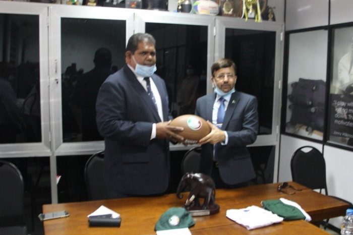 Pakistan High Commissioner meets with President of Sri Lanka Rugby