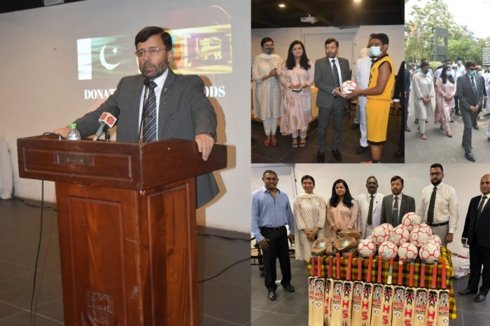 PAKISTAN HIGH COMMISSION GIFTS SPORTS GOODS TO D.S. SENANAYAKE COLLEGE