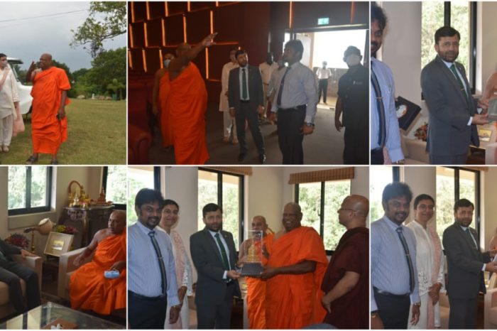 HIGH COMMISSIONER OF PAKISTAN MEETS VENERABLE UDUWE DHAMMALOKA THERO, THE CHIEF INCUMBENT OF THE ALAN MATHINIYARAMAYA AT HIS TEMPLE IN KIRULAPONA AND VISITS THE NAGANANDA INTERNATIONAL BUDDHIST UNIVERSITY, KELANIYA