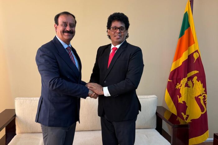 igh Commissioner of Pakistan, Major General (R) Dr. Nayyar Naseer HI(M), called on H.E Wasantha Samarasinghe, Minister of Trade, Commerce, Food Security and Cooperative Development.