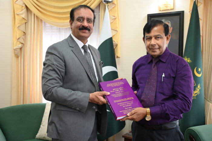 Author and compiler Dr. Buddhadasa Hewage paid a courtesy call on the High Commissioner